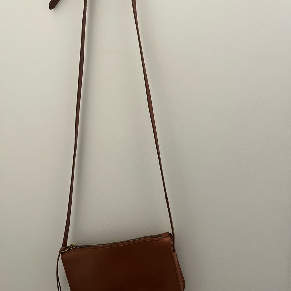 Madewell Tan Leather Crossbody Bag